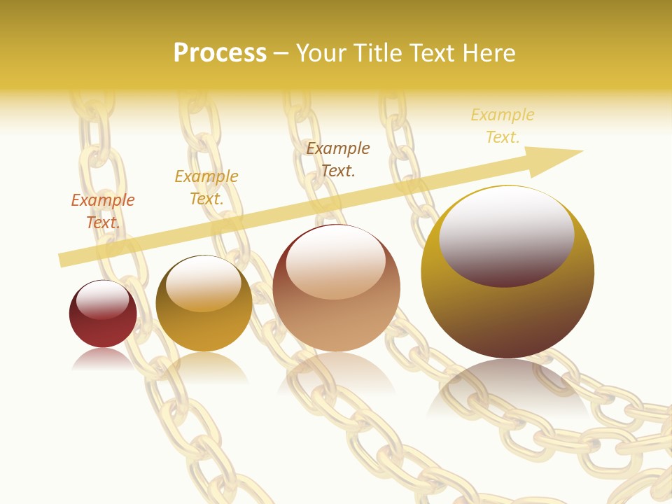 Isolated Link Gold PowerPoint Template