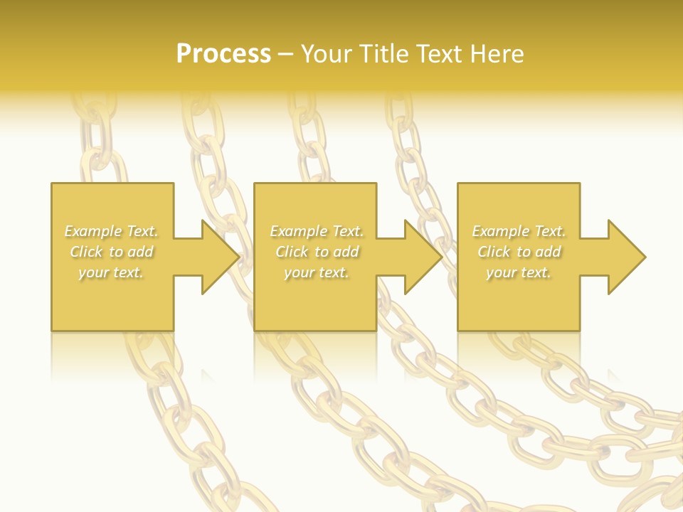 Isolated Link Gold PowerPoint Template