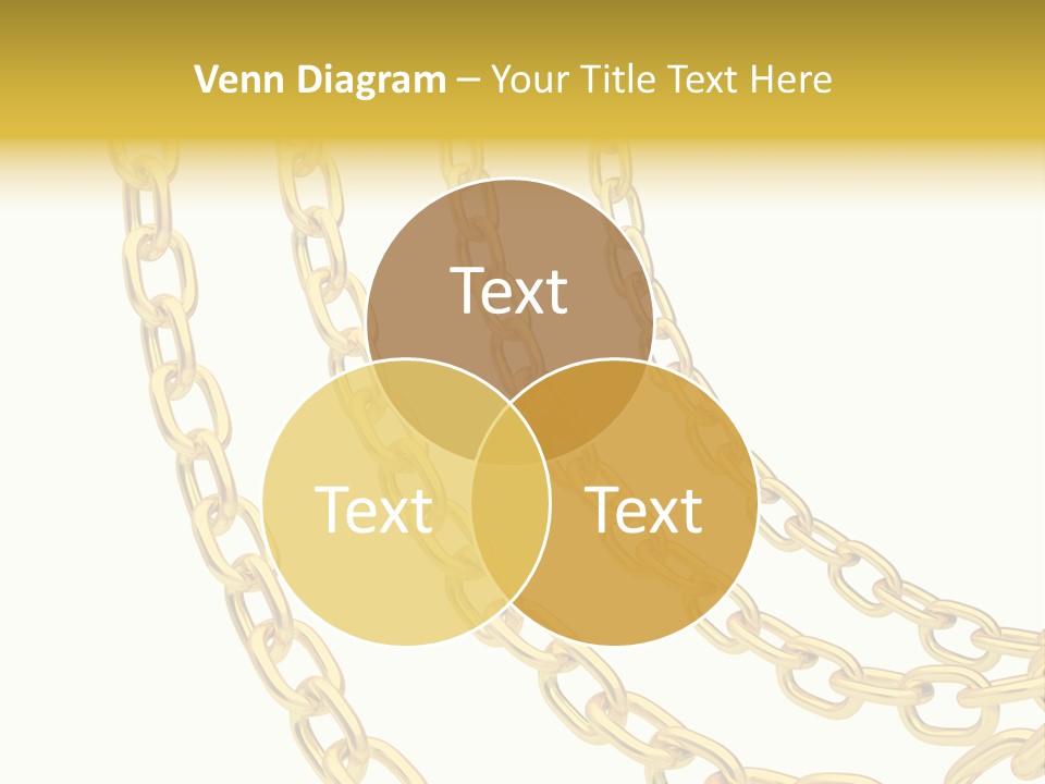 Isolated Link Gold PowerPoint Template
