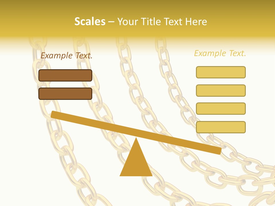 Isolated Link Gold PowerPoint Template
