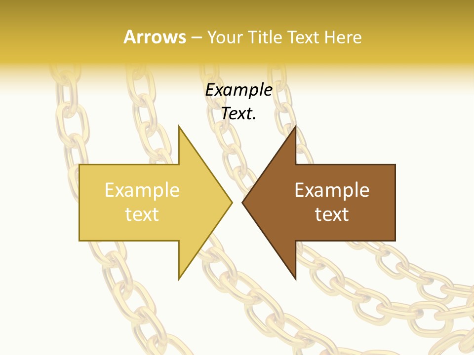 Isolated Link Gold PowerPoint Template