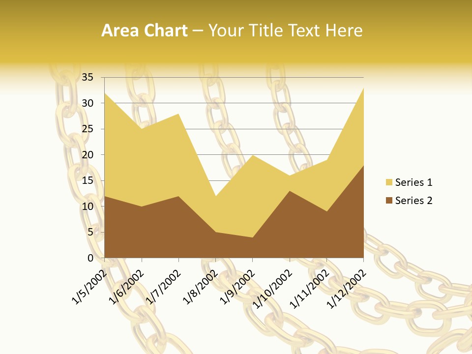 Isolated Link Gold PowerPoint Template