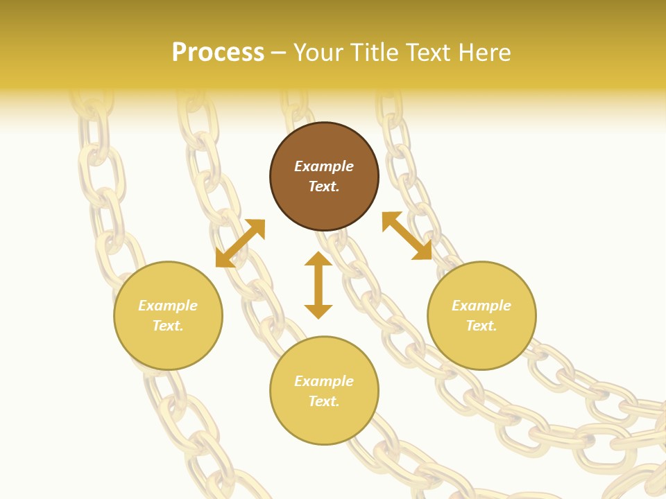 Isolated Link Gold PowerPoint Template