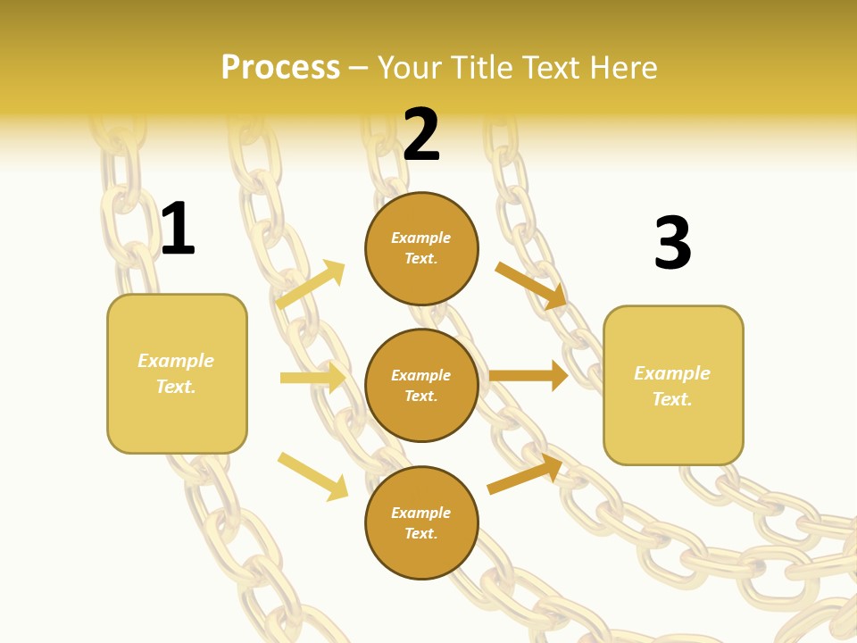 Isolated Link Gold PowerPoint Template