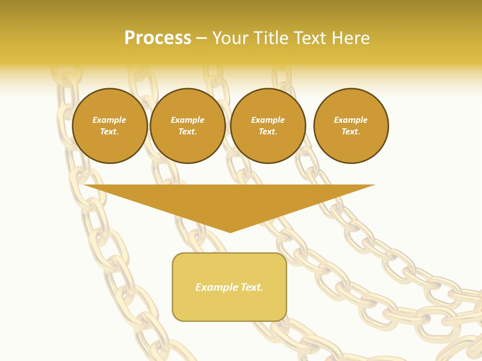 Isolated Link Gold PowerPoint Template