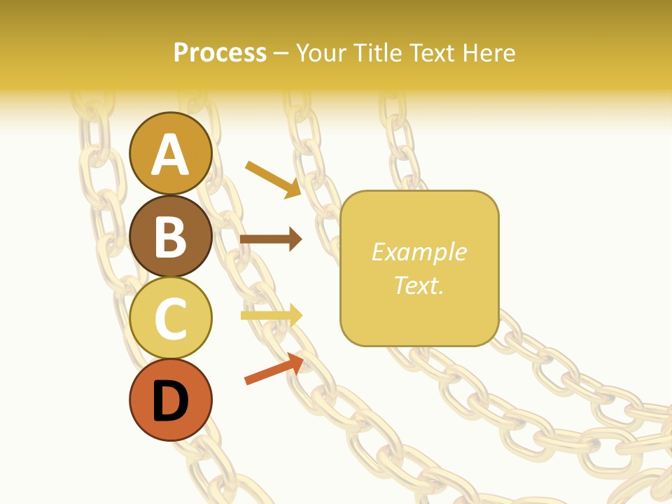 Isolated Link Gold PowerPoint Template