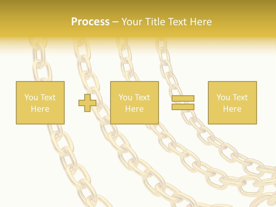 Isolated Link Gold PowerPoint Template