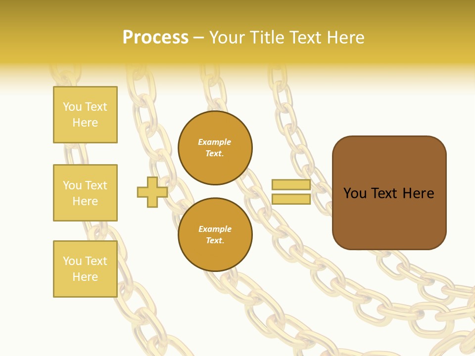 Isolated Link Gold PowerPoint Template