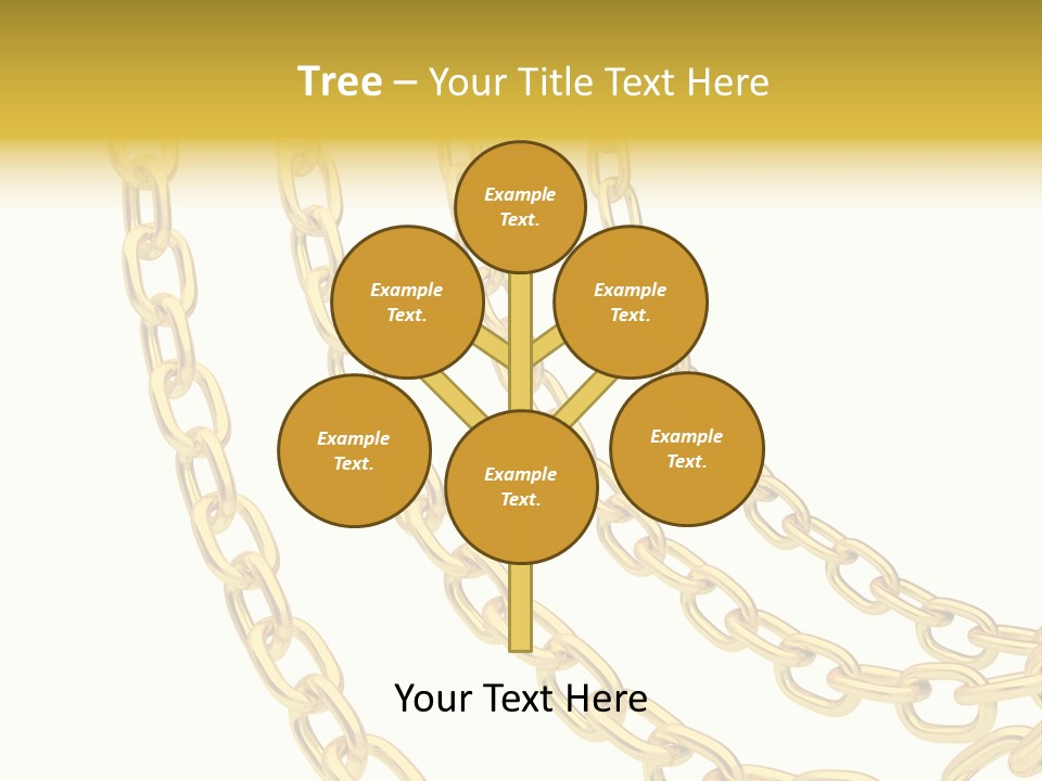 Isolated Link Gold PowerPoint Template