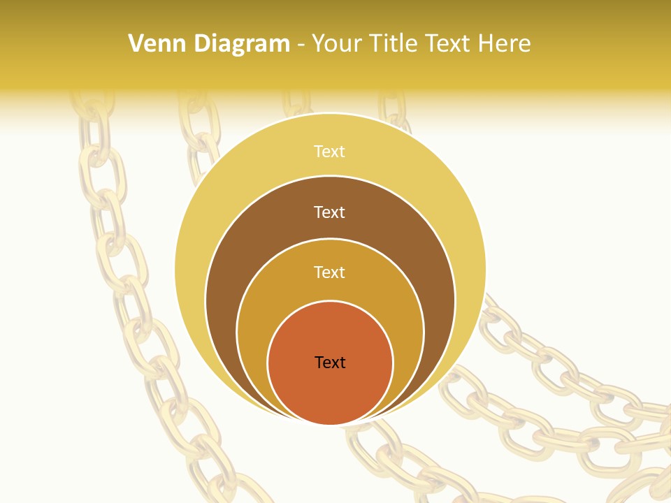 Isolated Link Gold PowerPoint Template