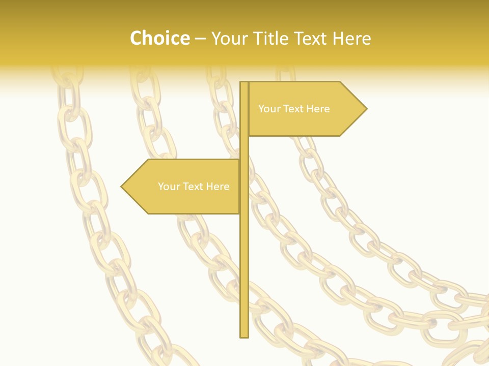 Isolated Link Gold PowerPoint Template