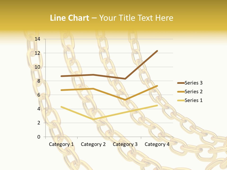 Isolated Link Gold PowerPoint Template