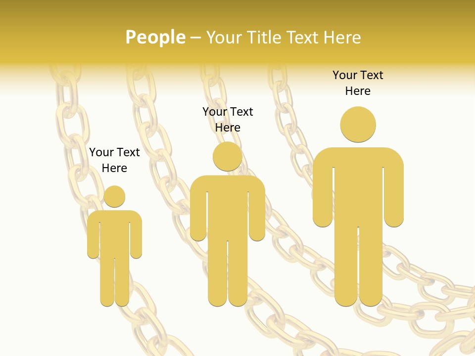Isolated Link Gold PowerPoint Template