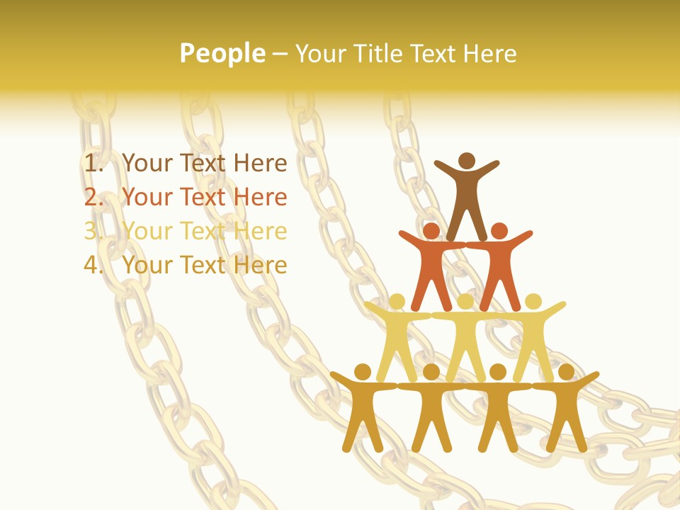 Isolated Link Gold PowerPoint Template