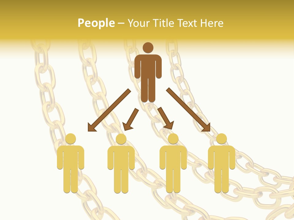 Isolated Link Gold PowerPoint Template