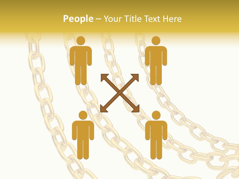 Isolated Link Gold PowerPoint Template