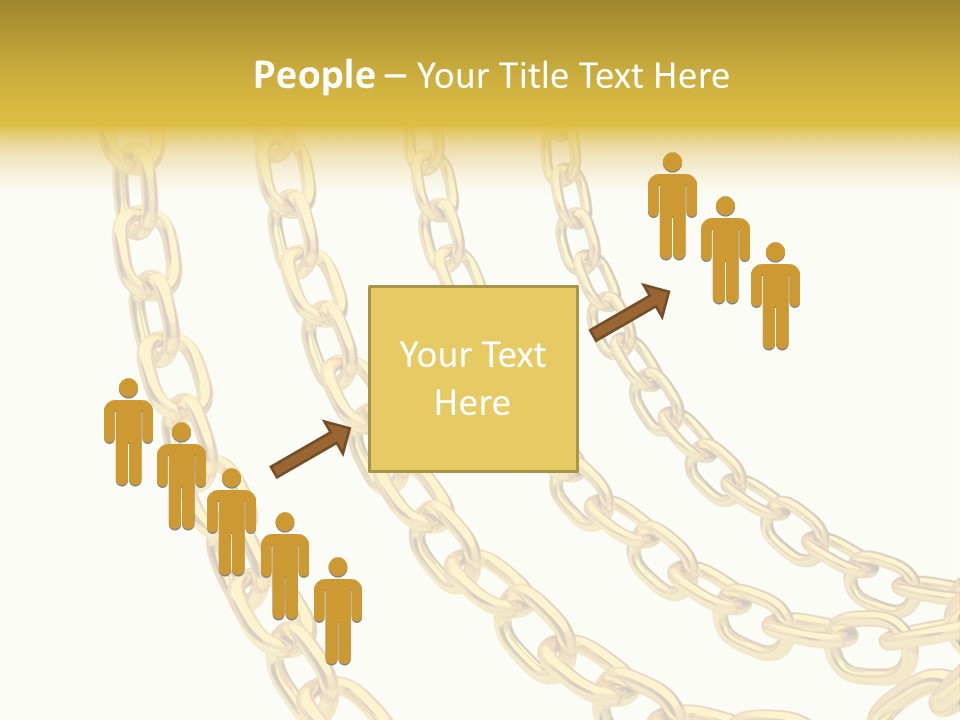 Isolated Link Gold PowerPoint Template