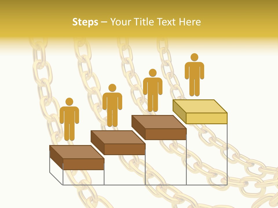 Isolated Link Gold PowerPoint Template