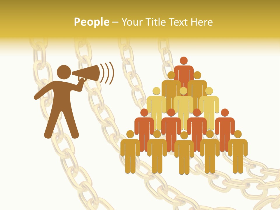 Isolated Link Gold PowerPoint Template