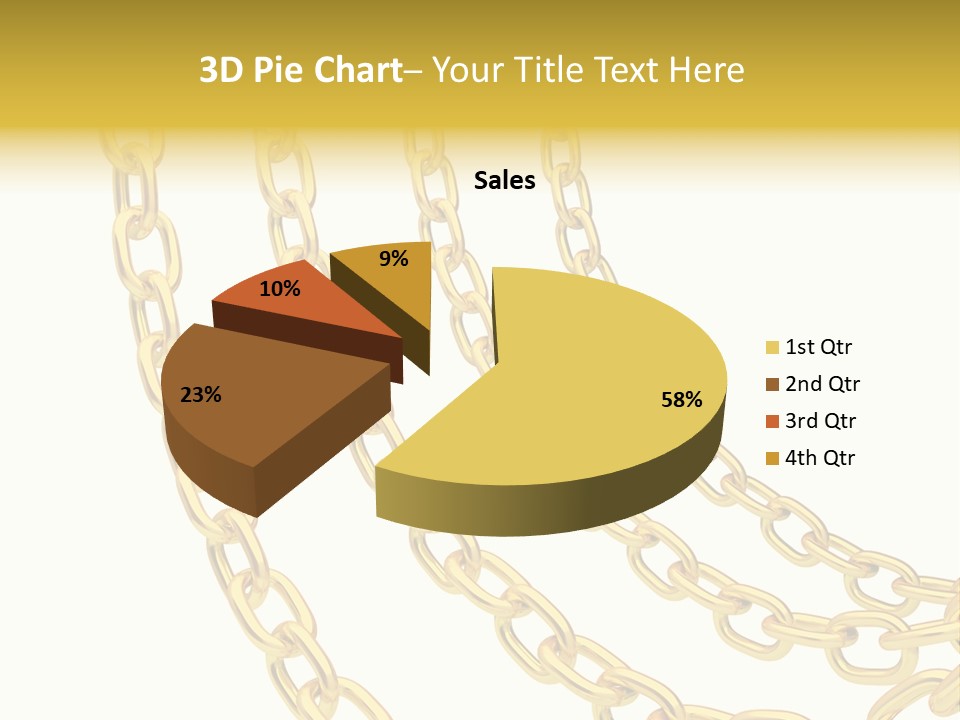 Isolated Link Gold PowerPoint Template