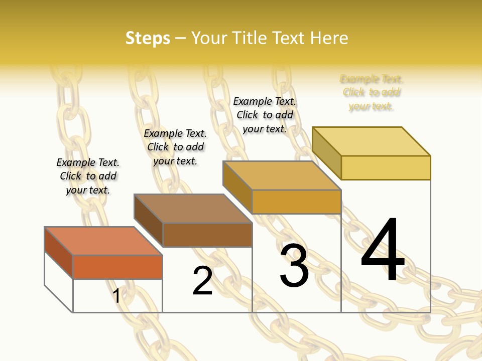 Isolated Link Gold PowerPoint Template