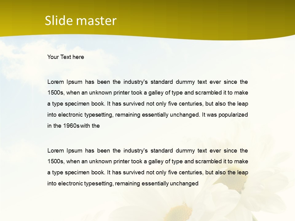 Scenery Health Chamomile PowerPoint Template