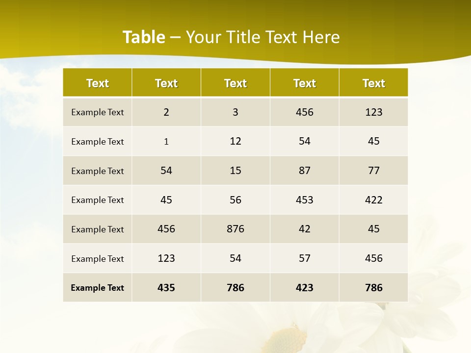 Scenery Health Chamomile PowerPoint Template