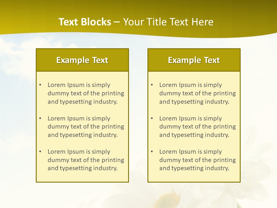 Scenery Health Chamomile PowerPoint Template