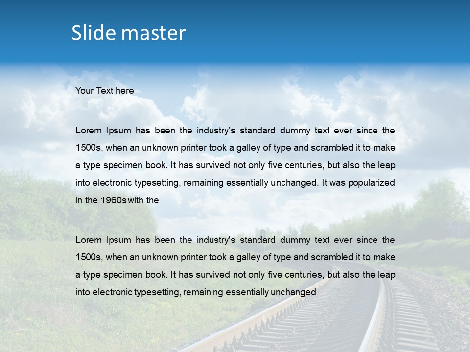 Path Blue Fantasy PowerPoint Template