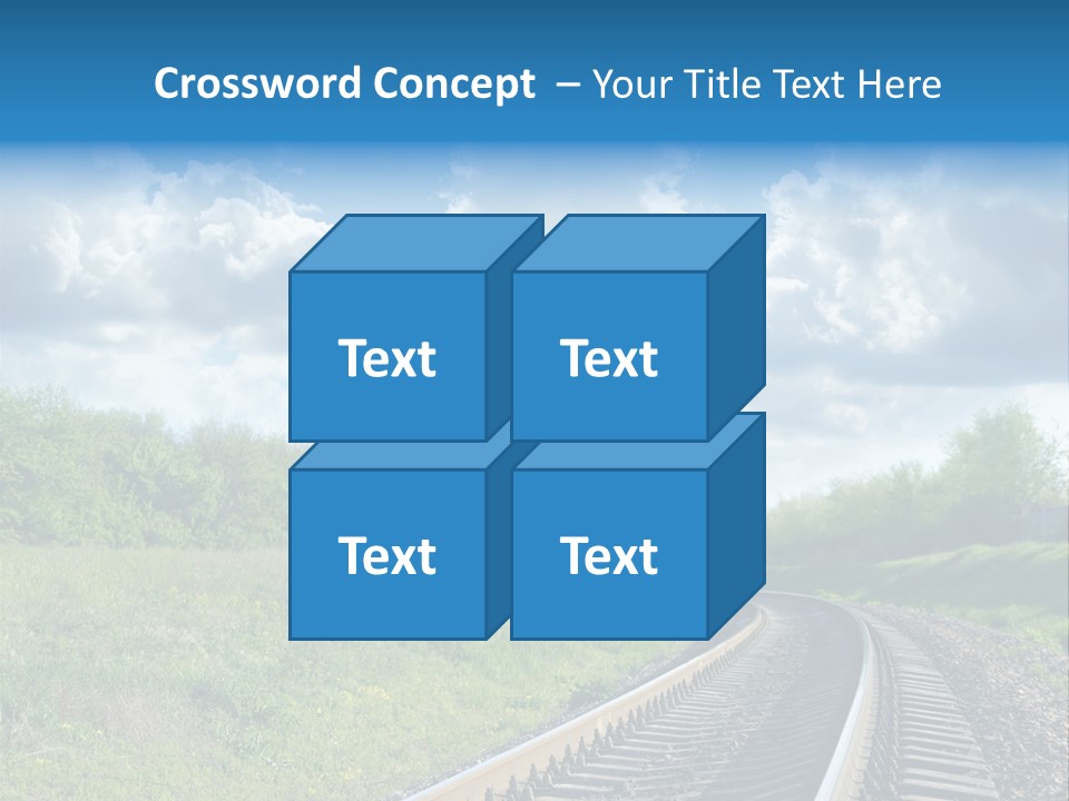 Path Blue Fantasy PowerPoint Template