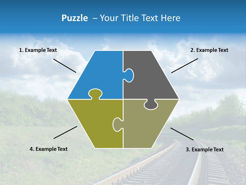 Path Blue Fantasy PowerPoint Template