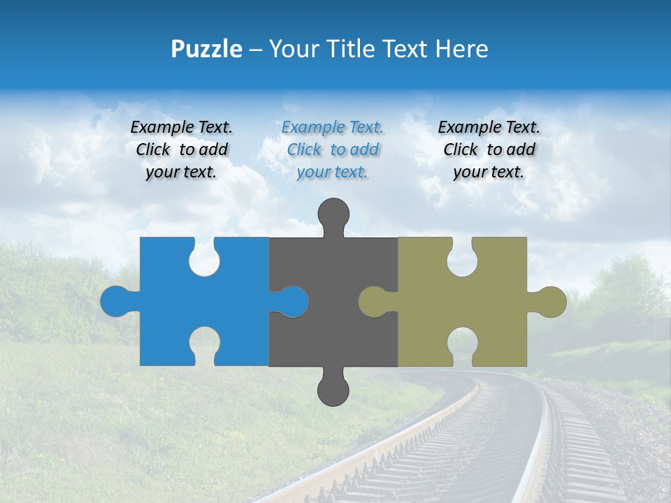 Path Blue Fantasy PowerPoint Template