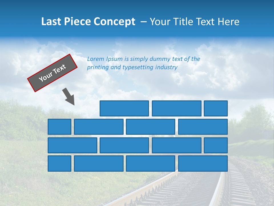 Path Blue Fantasy PowerPoint Template