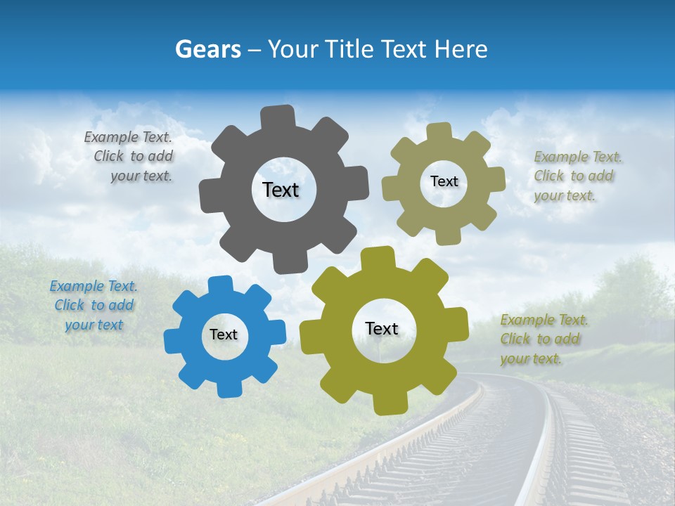 Path Blue Fantasy PowerPoint Template