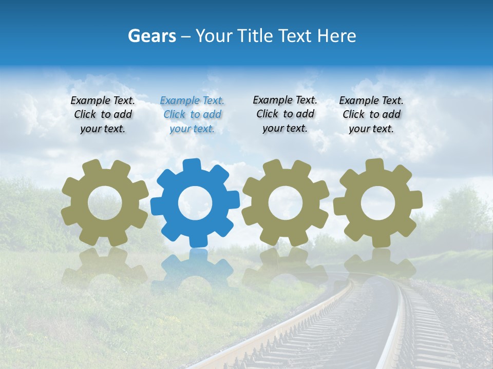 Path Blue Fantasy PowerPoint Template