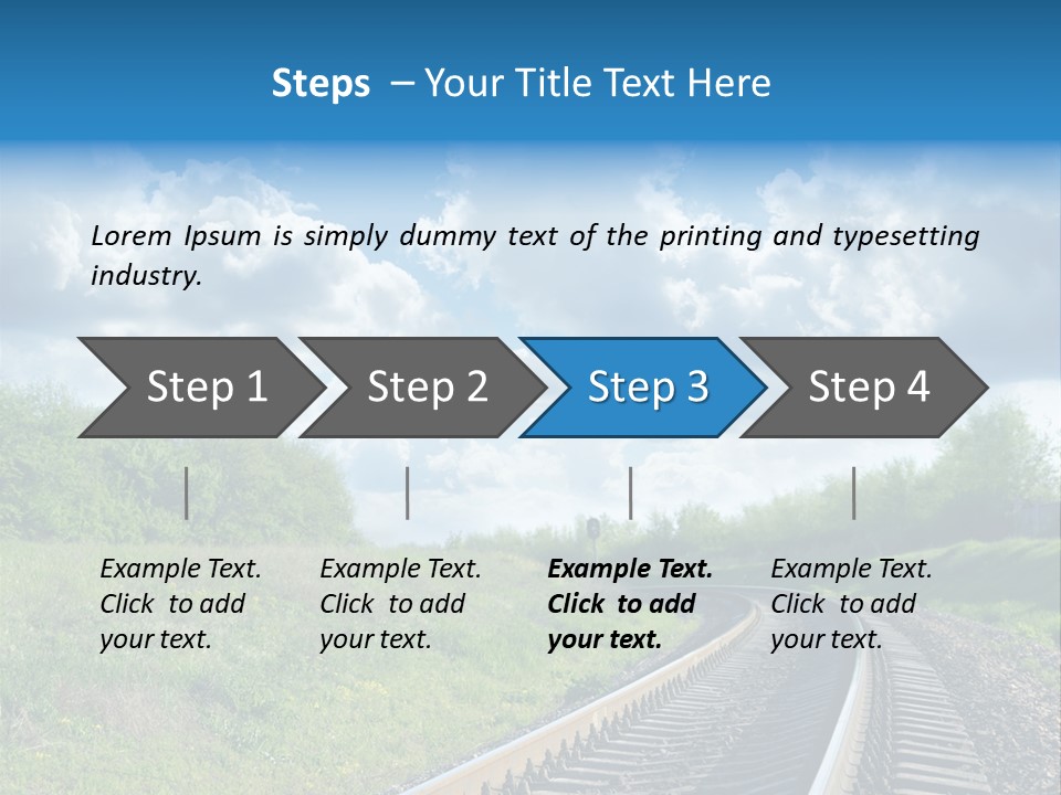 Path Blue Fantasy PowerPoint Template