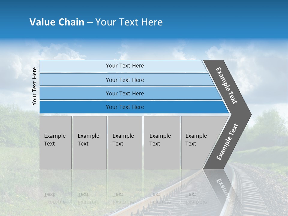 Path Blue Fantasy PowerPoint Template