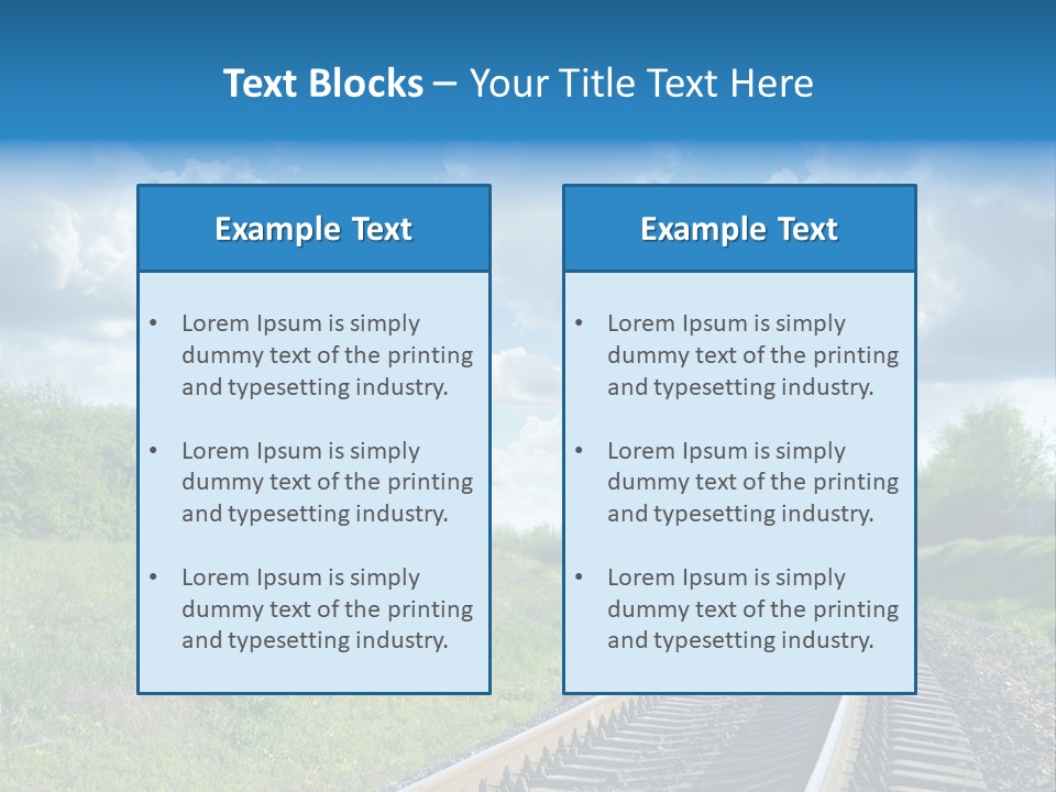 Path Blue Fantasy PowerPoint Template