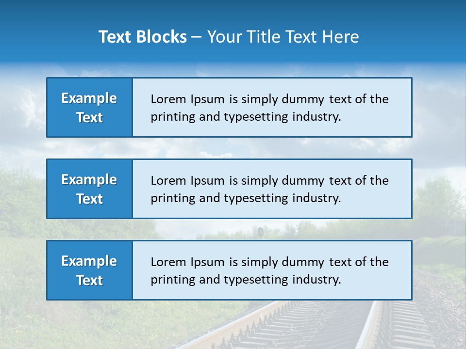 Path Blue Fantasy PowerPoint Template