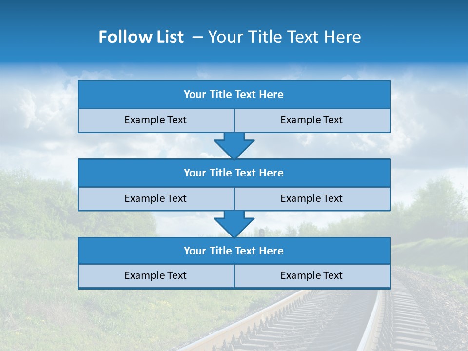 Path Blue Fantasy PowerPoint Template