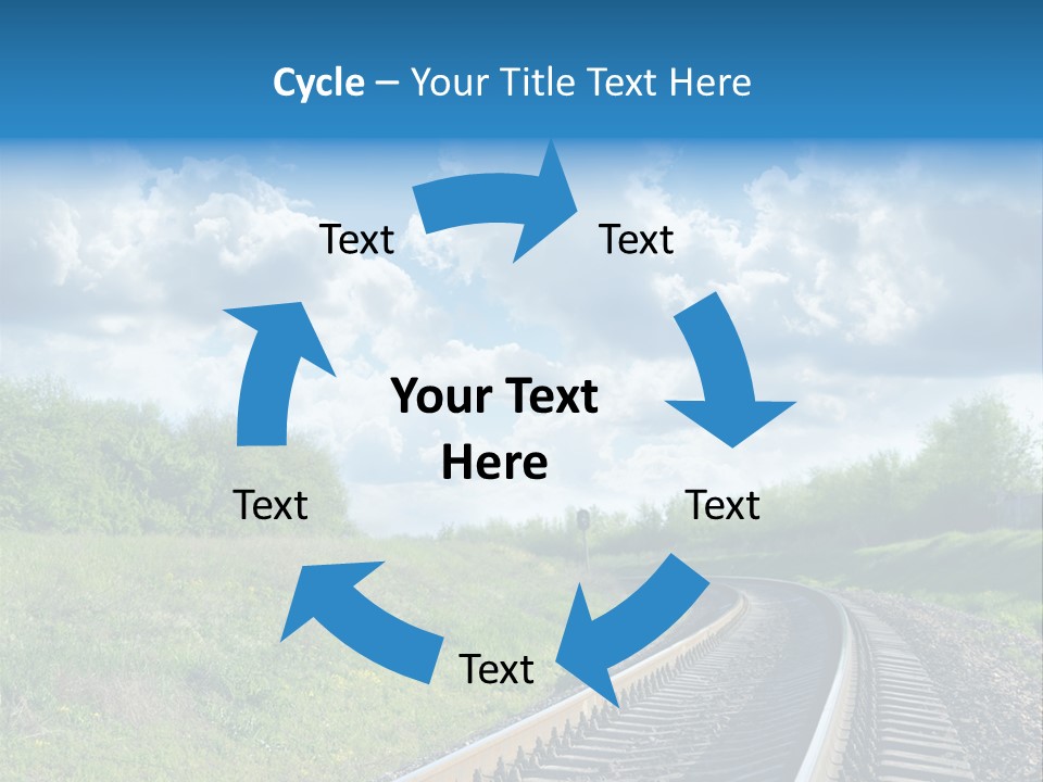 Path Blue Fantasy PowerPoint Template