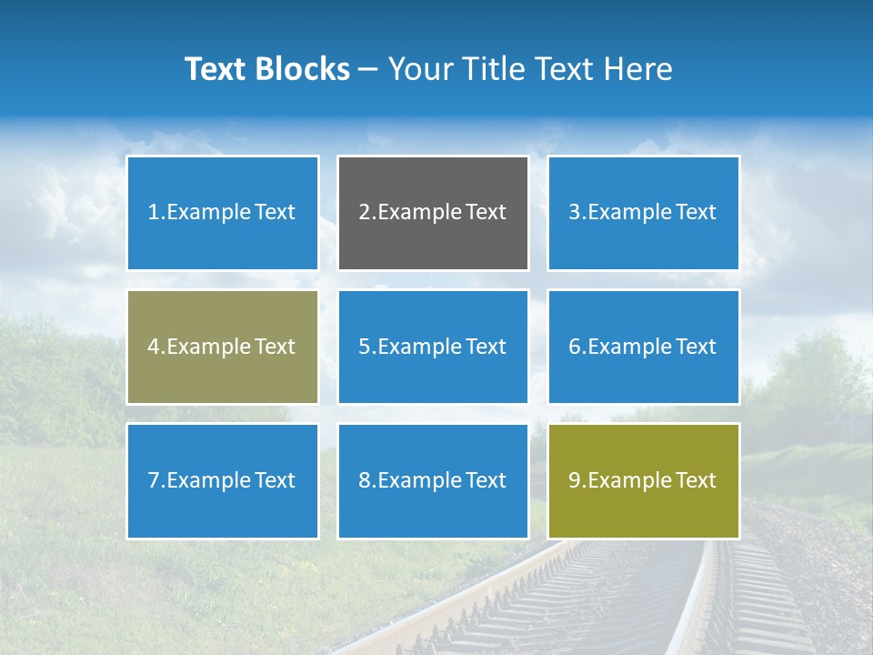 Path Blue Fantasy PowerPoint Template