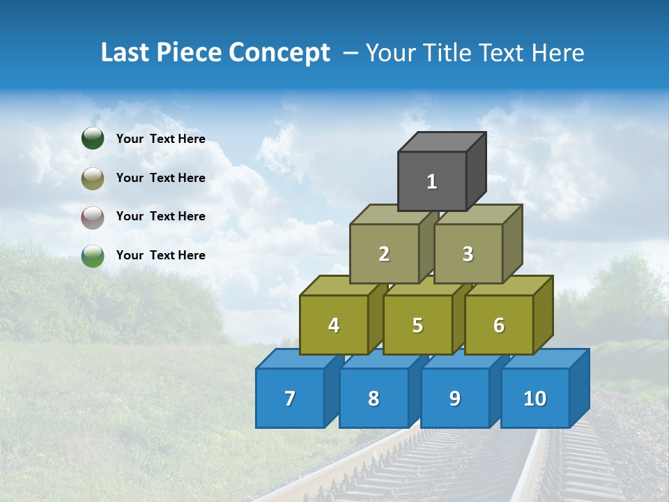 Path Blue Fantasy PowerPoint Template