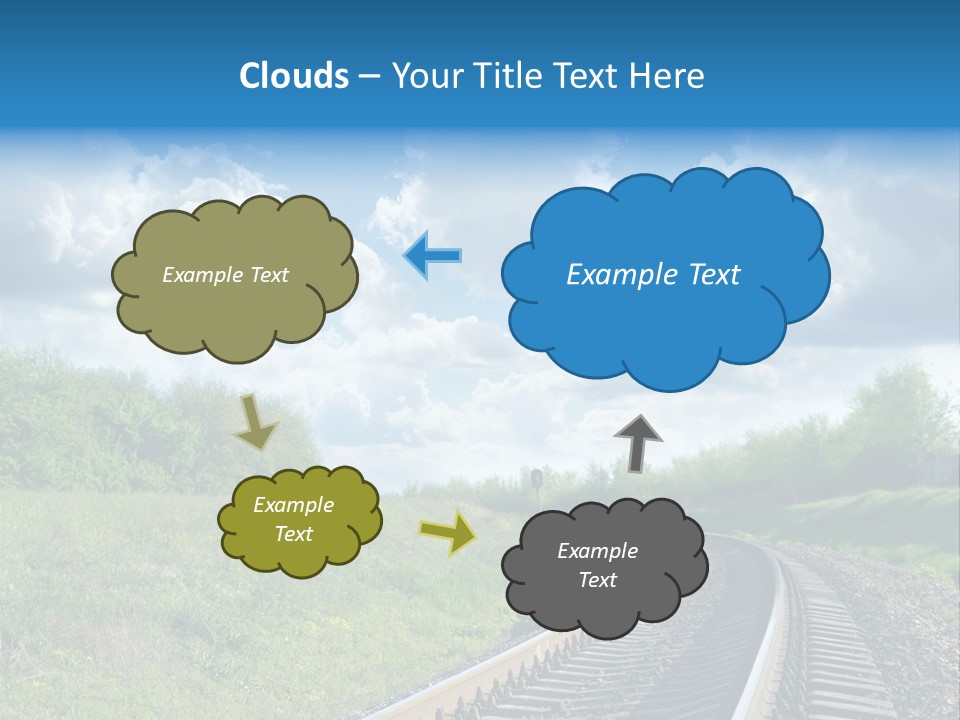 Path Blue Fantasy PowerPoint Template