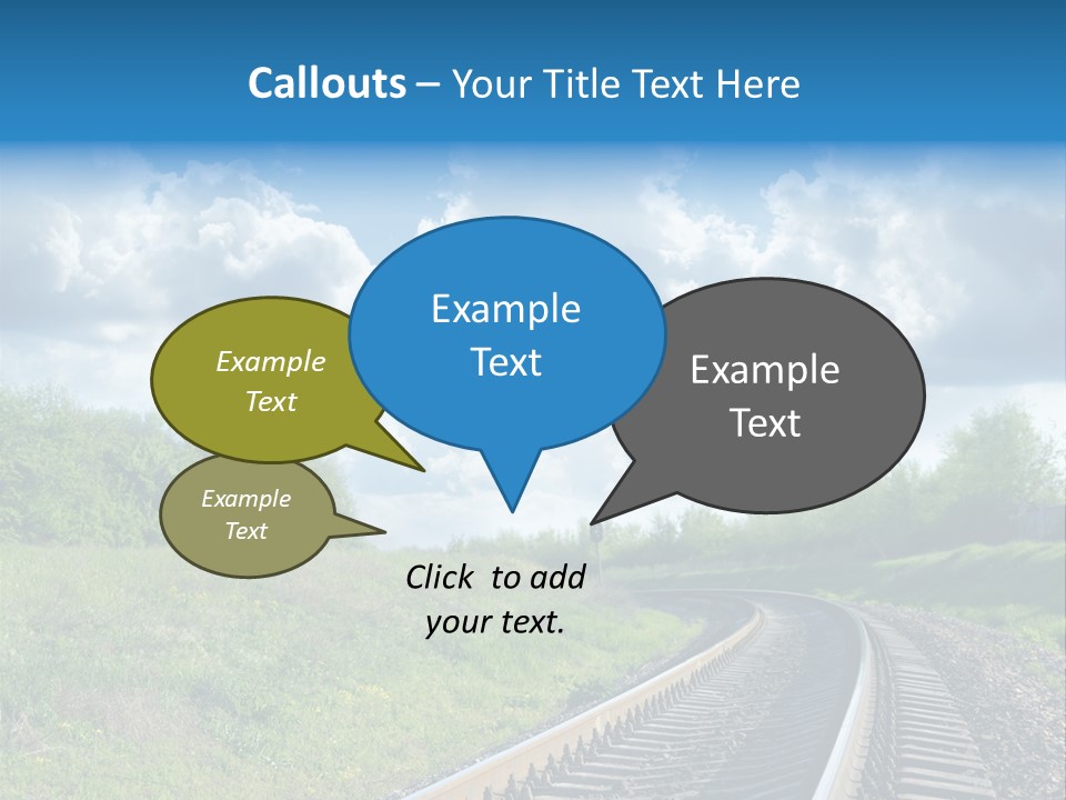 Path Blue Fantasy PowerPoint Template