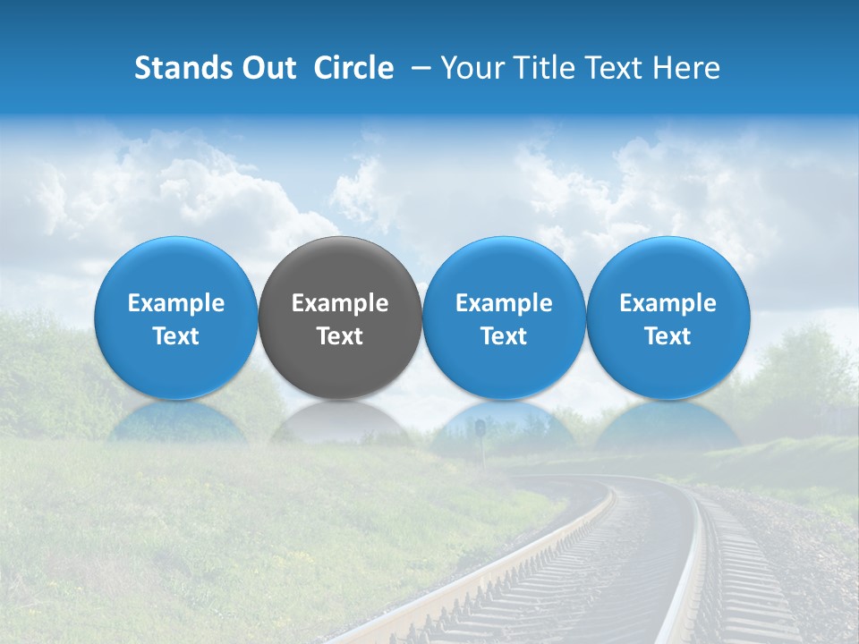 Path Blue Fantasy PowerPoint Template