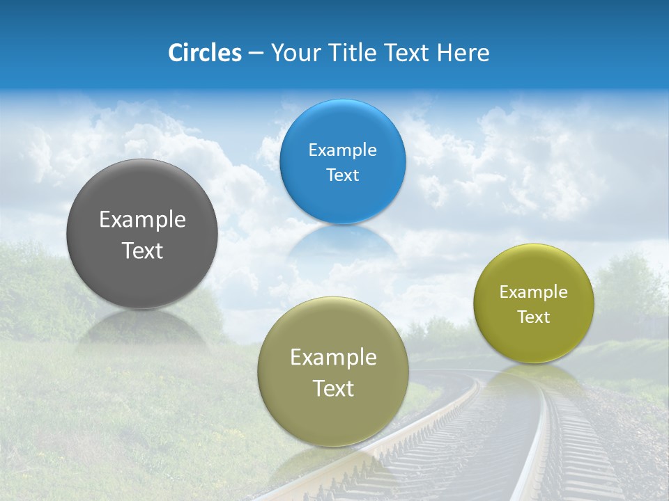 Path Blue Fantasy PowerPoint Template