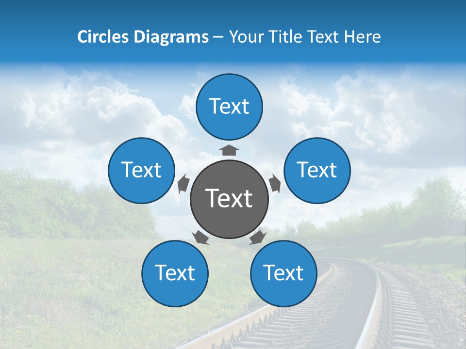 Path Blue Fantasy PowerPoint Template