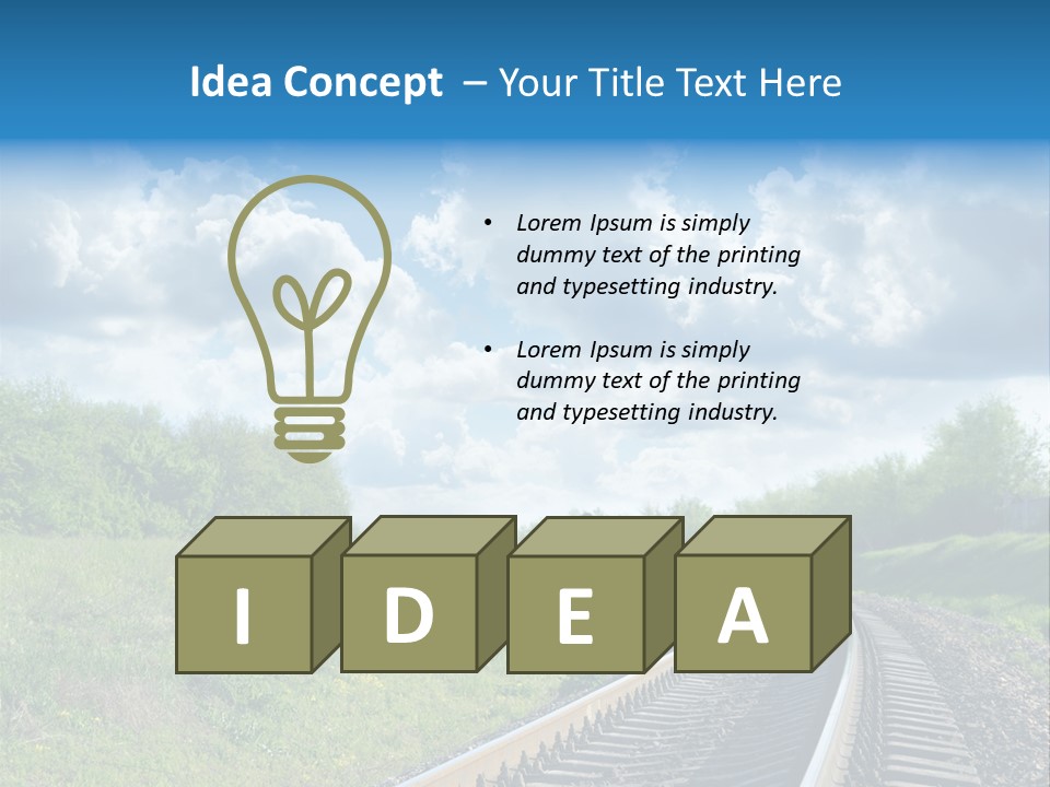 Path Blue Fantasy PowerPoint Template