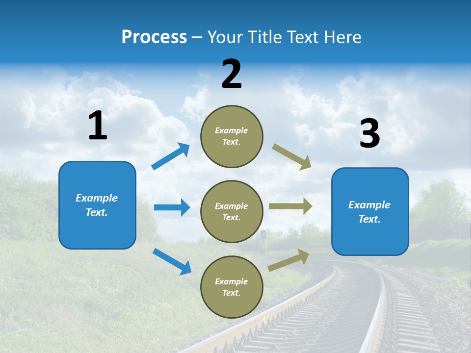 Path Blue Fantasy PowerPoint Template